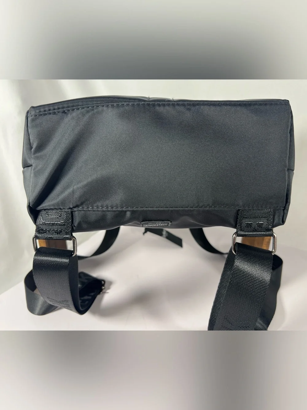 4045: NWT Botkier Black Nylon Leather Foldover Backpack
